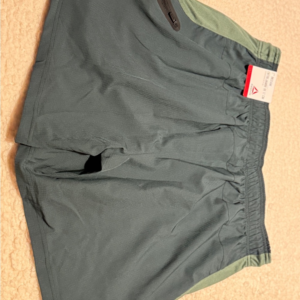 Reebok Black and Green Performance Shorts